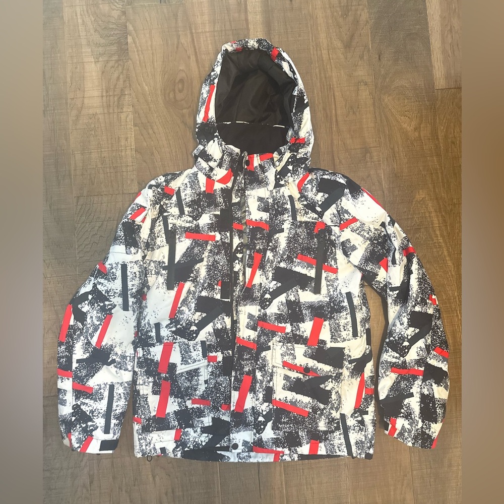 Men’s Ski Jacket with Abstract Pattern